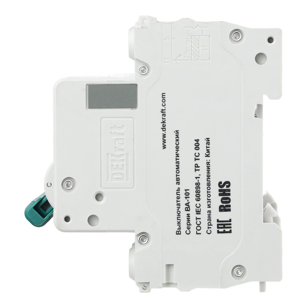 Выключатель автоматический 4п 25 А 4,5 кА B DEKraft
