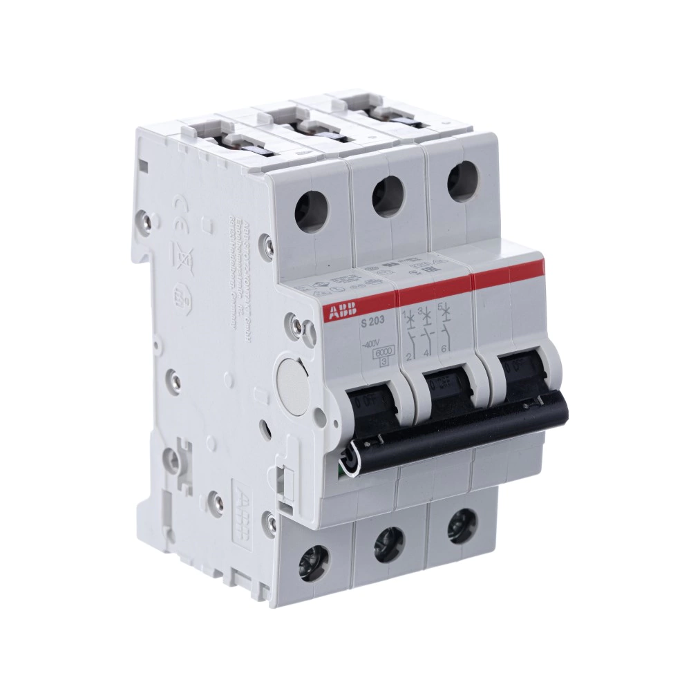 Автоматический выключатель ABB S203 3п 6 кА 20 А C