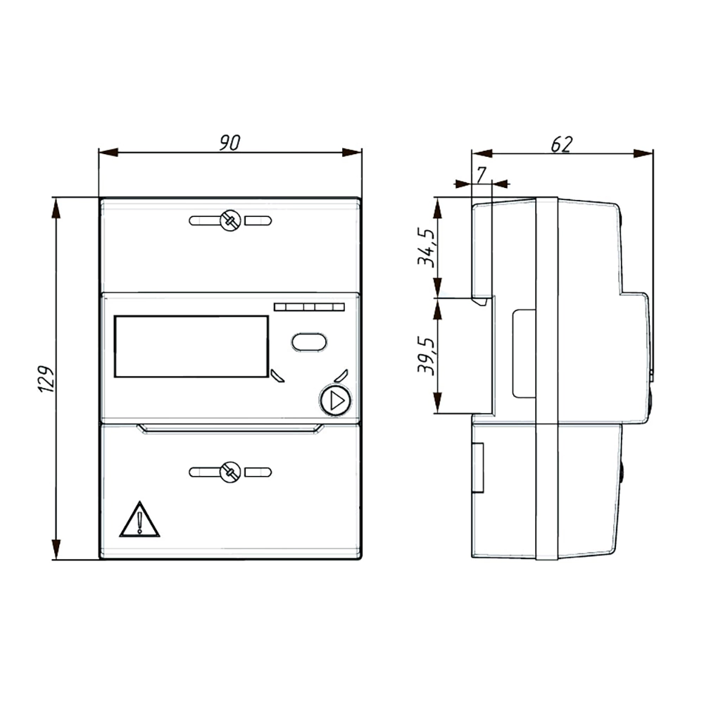 Счетчик однофазный 1 тариф дистанционной передачи Энергомера CE208 R7