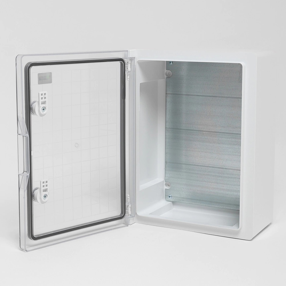 Корпус навесной пластиковый прозрачная дверь ABS 400х300х165 мм IP65 DYNEL ЩМПп