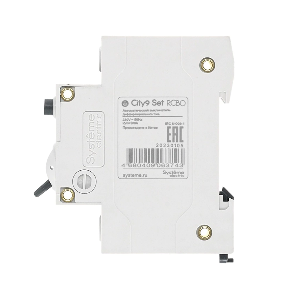 Выключатель автоматический дифференциальный 1п+N С 16 А 4,5 кА тип А 10 мА Systeme Electric