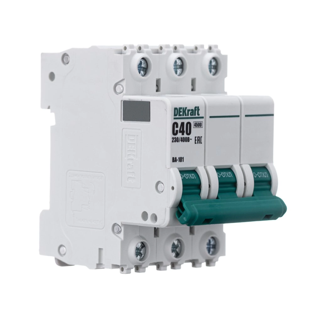 Выключатель автоматический DEKraft 3п 4,5 кА 40 А С