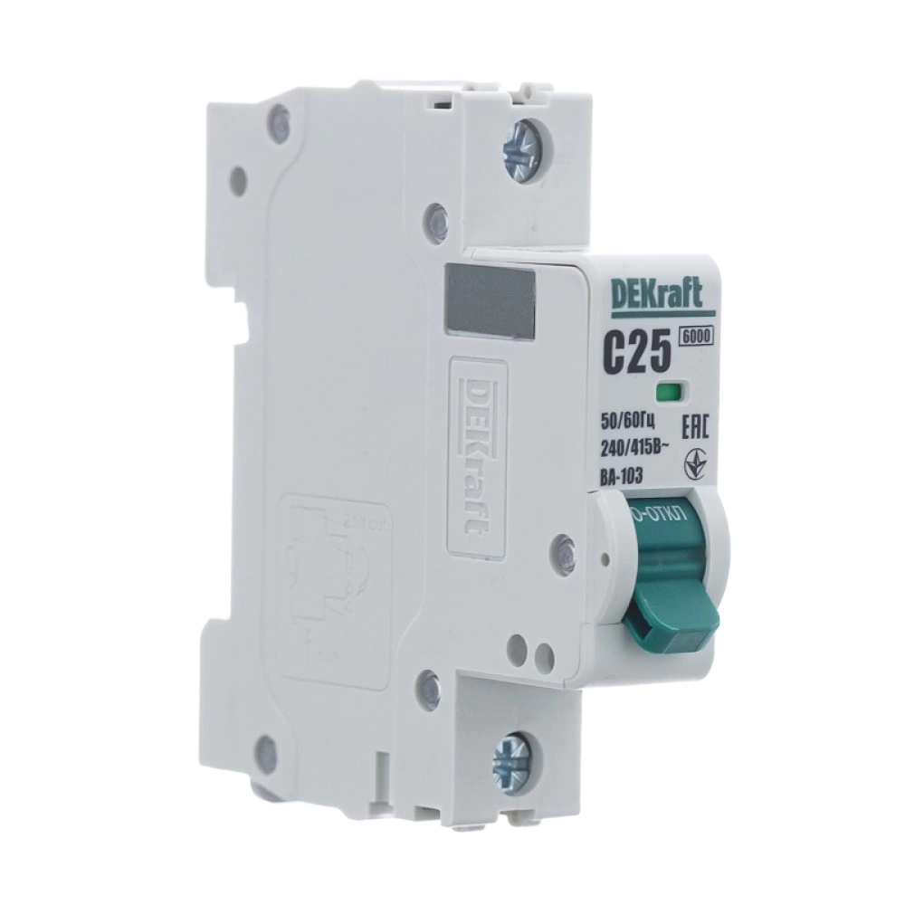 Выключатель автоматический DEKraft 1п 6 кА 25 А С