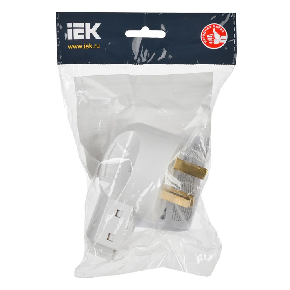 Вилка разборная для плиты 230 В 32 А 3 контакта белая IEK