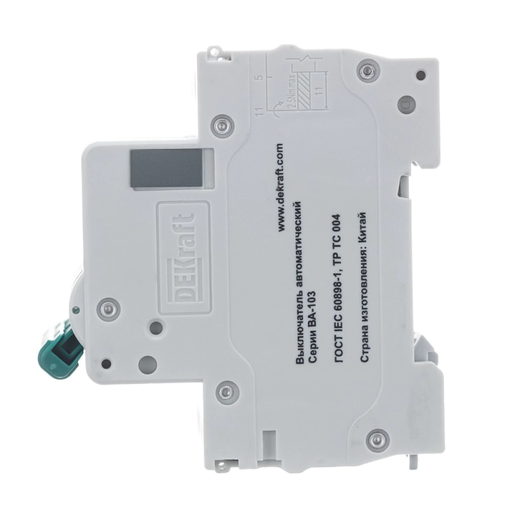Выключатель автоматический 3п 6 кА 20 А С DEKraft