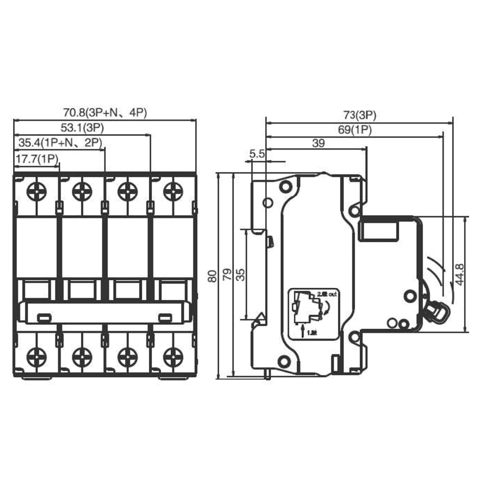 Выключатель автоматический 3п 6 кА 40 А С DEKraft