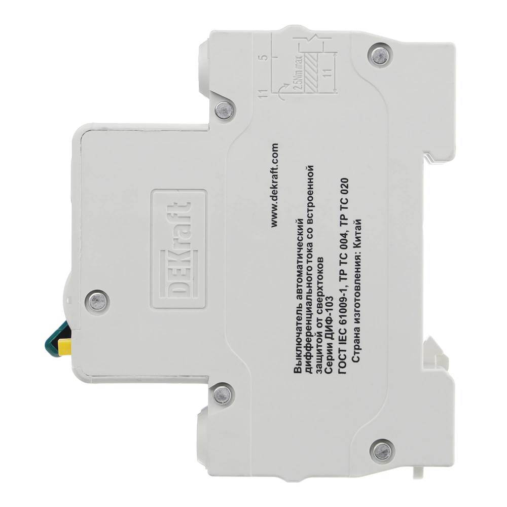 Выключатель автоматический дифференциальный DEKraft 1п+N 30 мА 32 А С