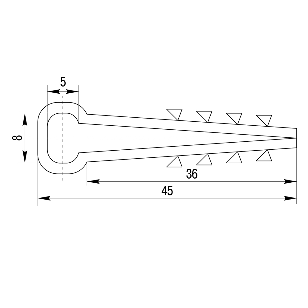 Дюбель-хомут плоский IEK 5х8 мм 100 шт