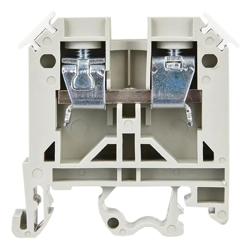 Клеммный зажим IEK на DIN-рейку ЗНИ- 10 серый