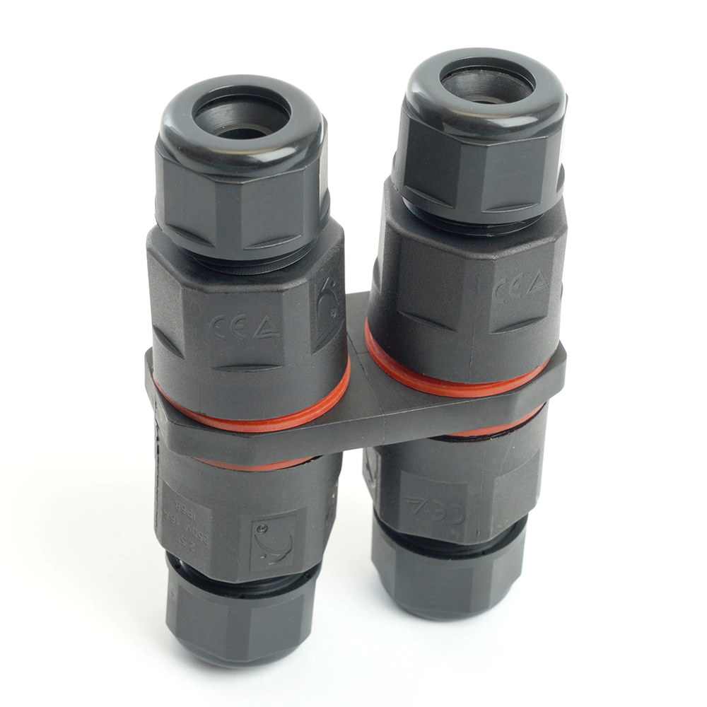 Соединитель-коннектор STEKKER трехконтактный 4 выхода водонепроницаемый IP68