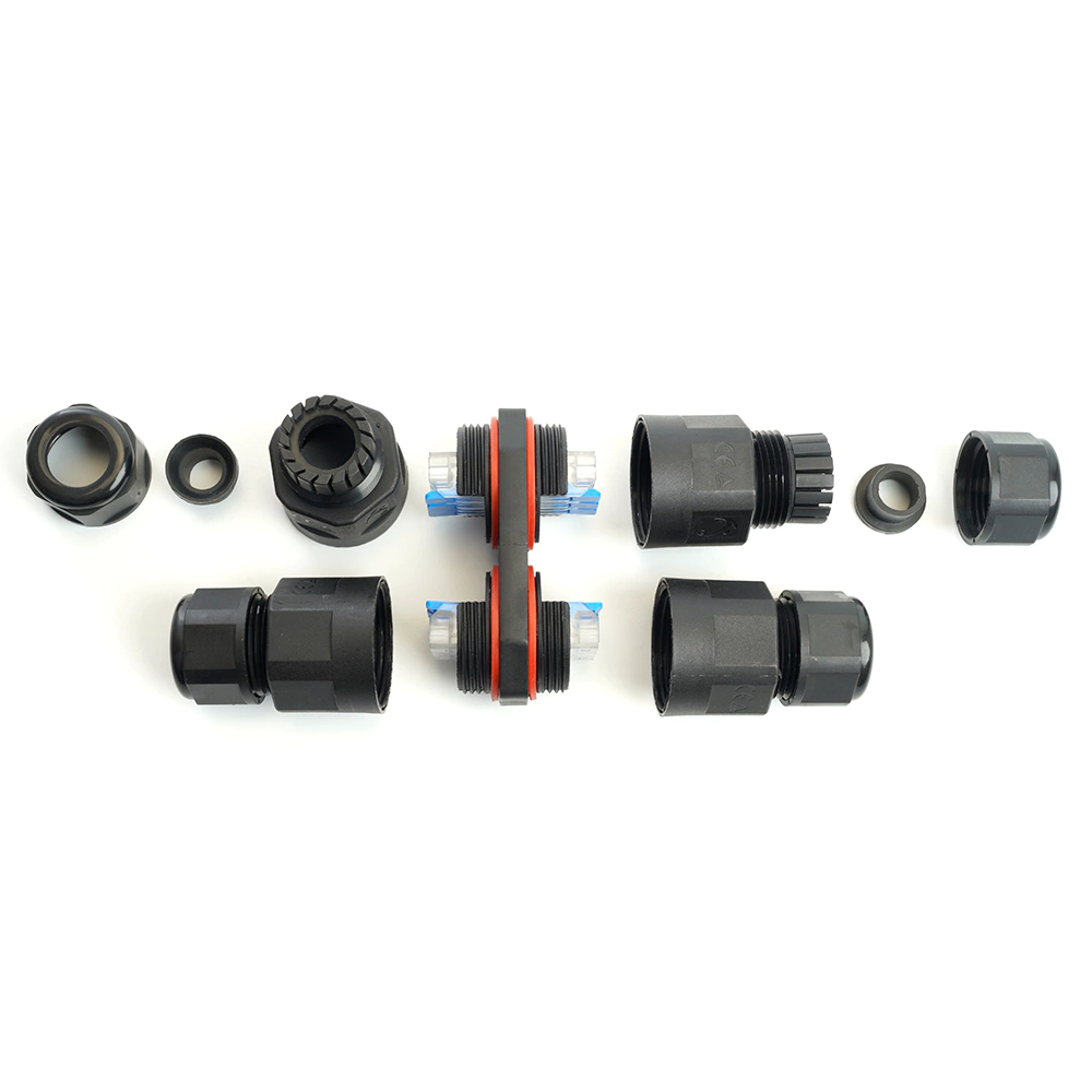 Соединитель-коннектор STEKKER трехконтактный 4 выхода водонепроницаемый IP68