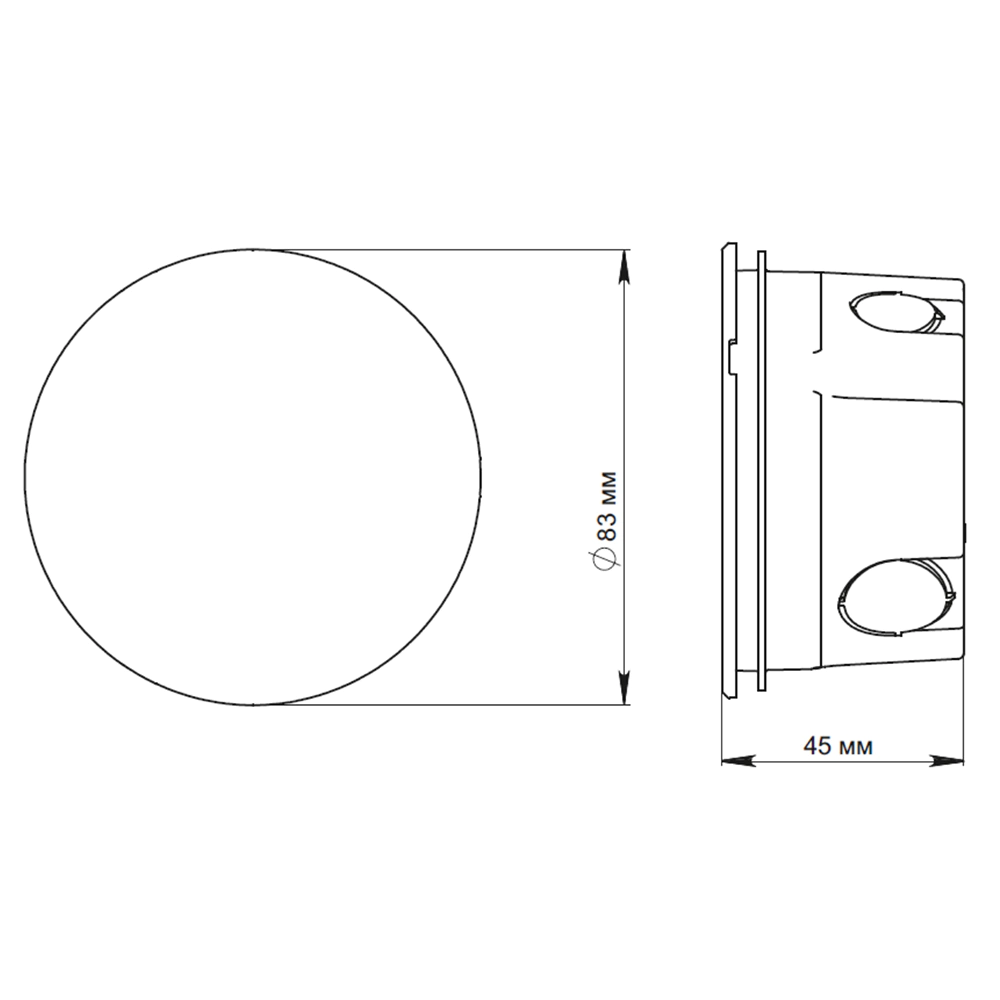 Коробка распределительная SE для сплошных стен 80(68)х40 мм