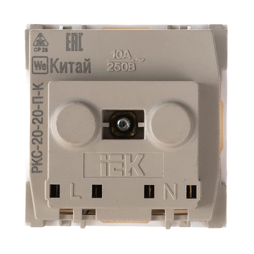 Розетка IEK ПРАЙМЕР без заземления на 2 модуля красная