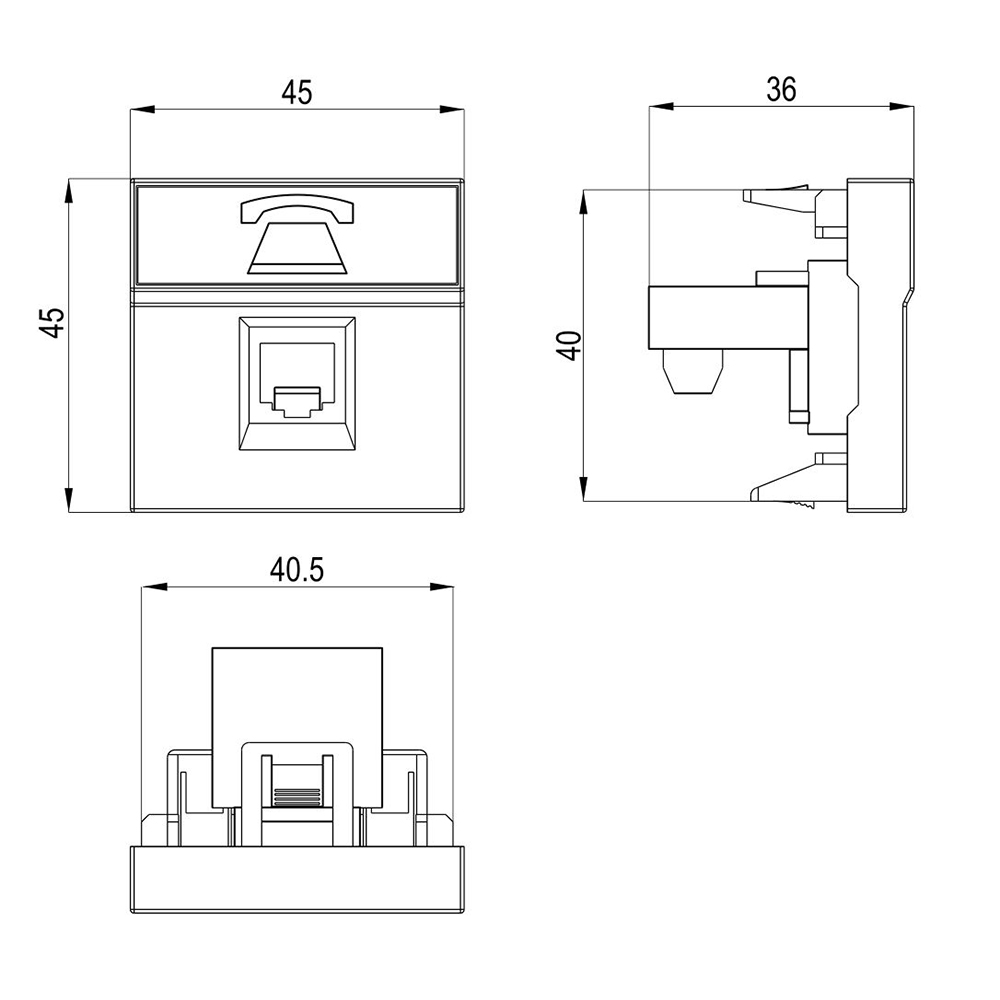Розетка телефонная IEK ПРАЙМЕР RJ-11 категория 3 на 2 модуля белая