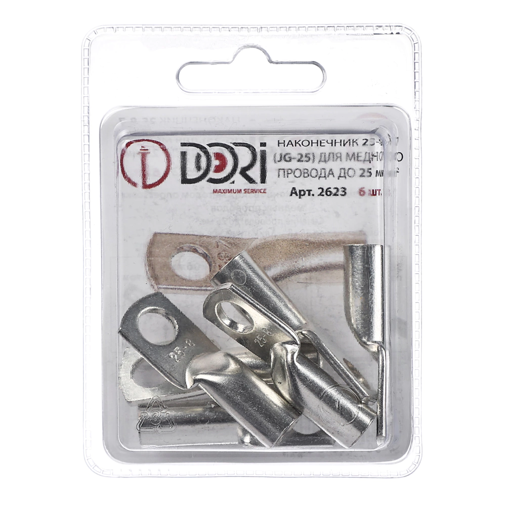 Наконечник медный луженый DORI JG-25 25 мм2 6 шт