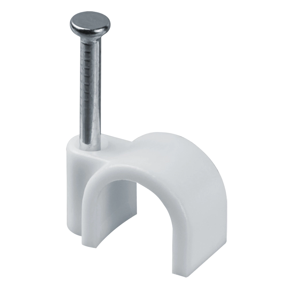 Скоба круглая пластиковая 14 мм 50 шт ОНЛАЙТ