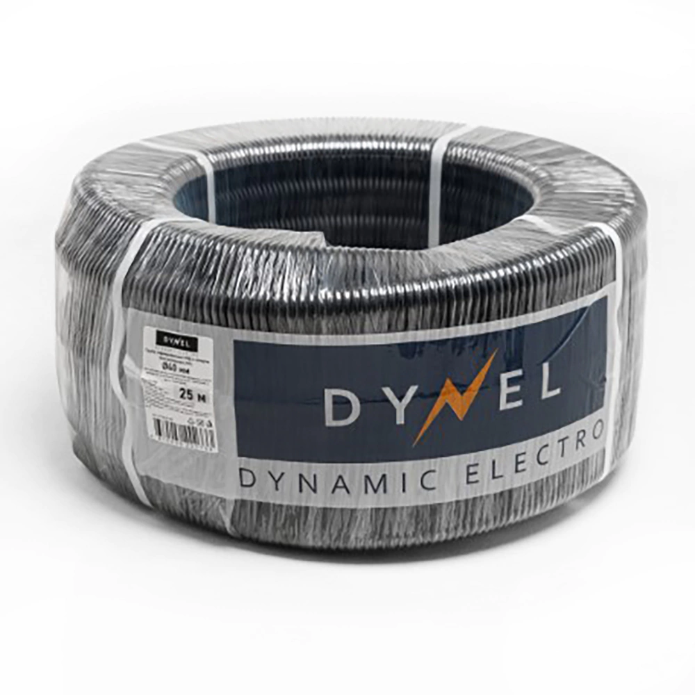 Труба гофрированная ПНД легкая с протяжкой d40 мм 25 м DYNEL
