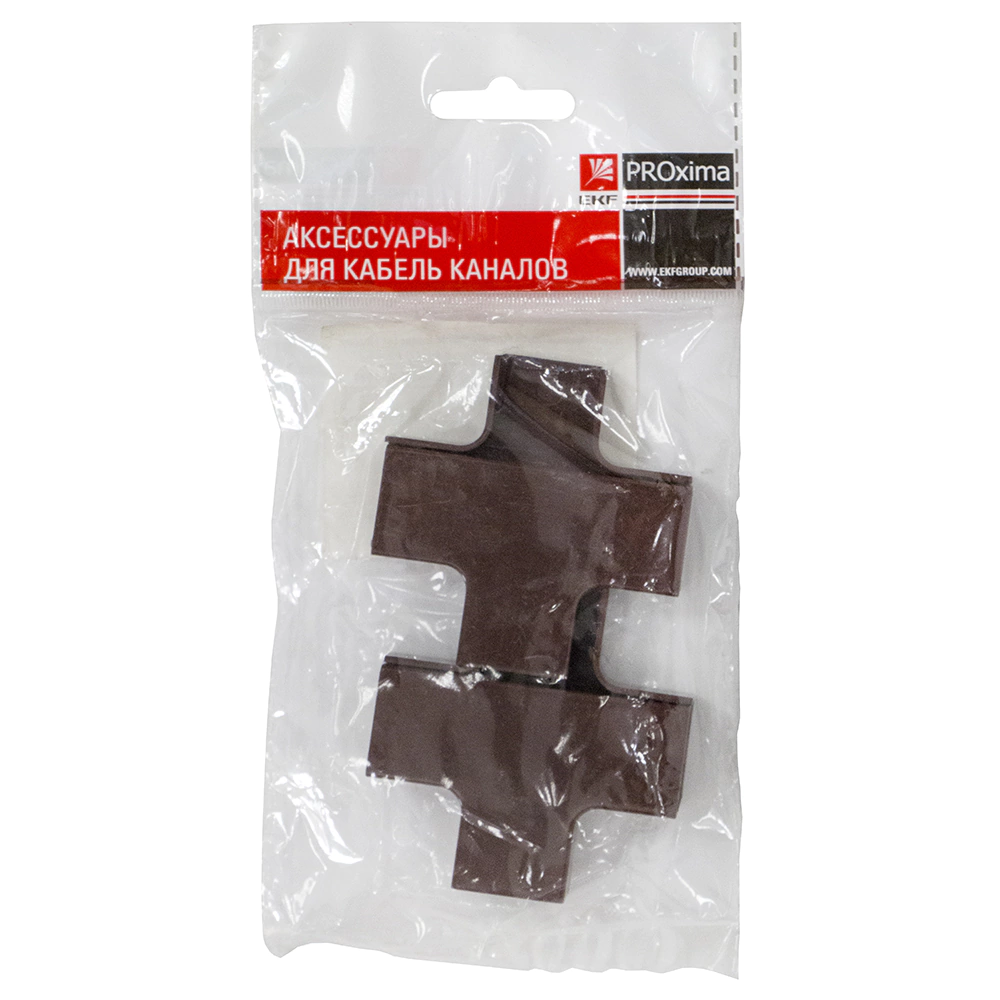 Угол T-образный EKF 20х10 мм под темное дерево 4 шт