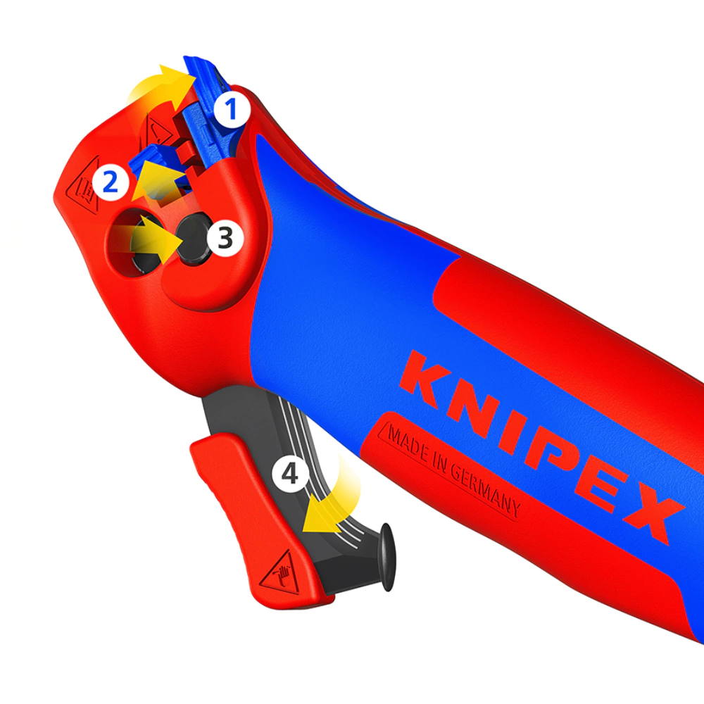 Нож для кабеля c пяткой и трещоткой 146 мм KNIPEX