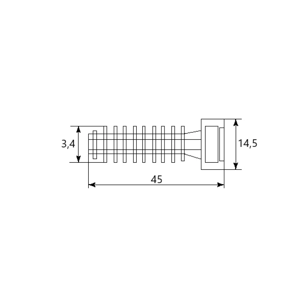 Дюбель для бандажа EKF PROxima 8х45 мм черный 100 шт
