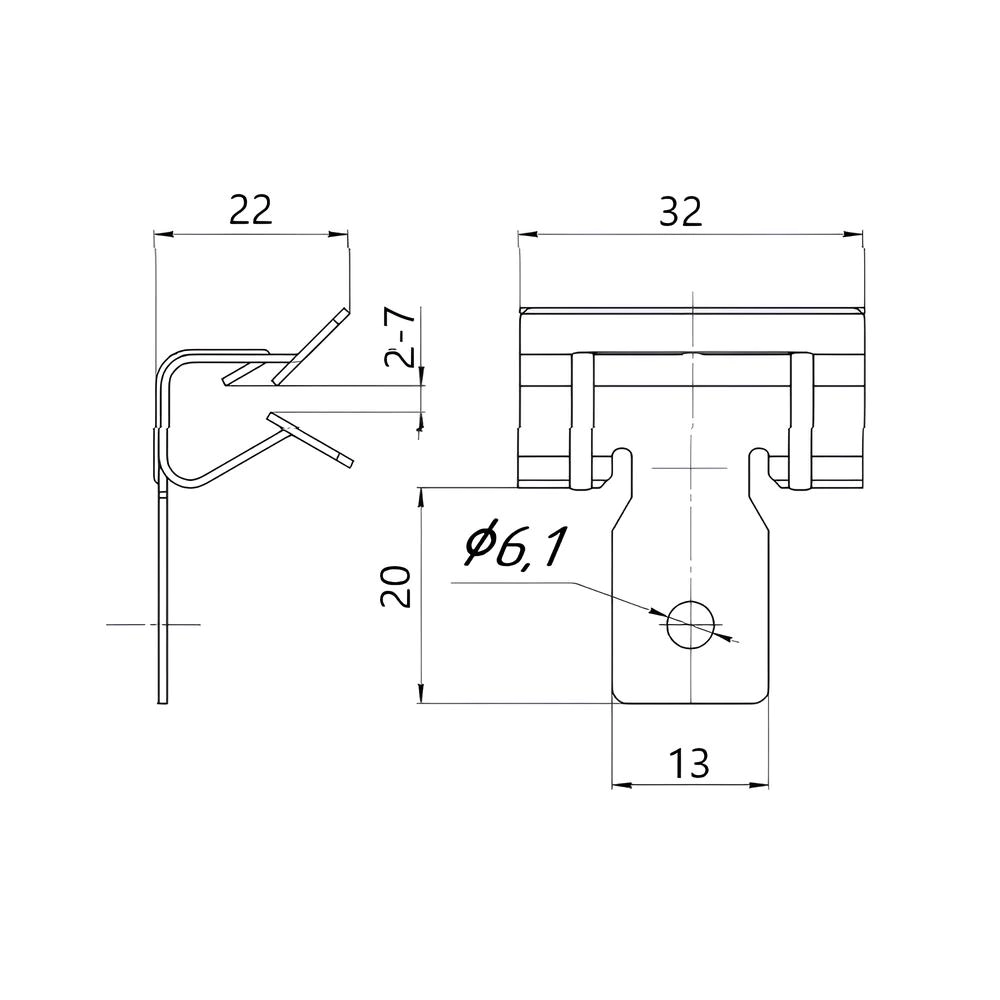 Зажим балочный EKF PROxima 3-8 мм