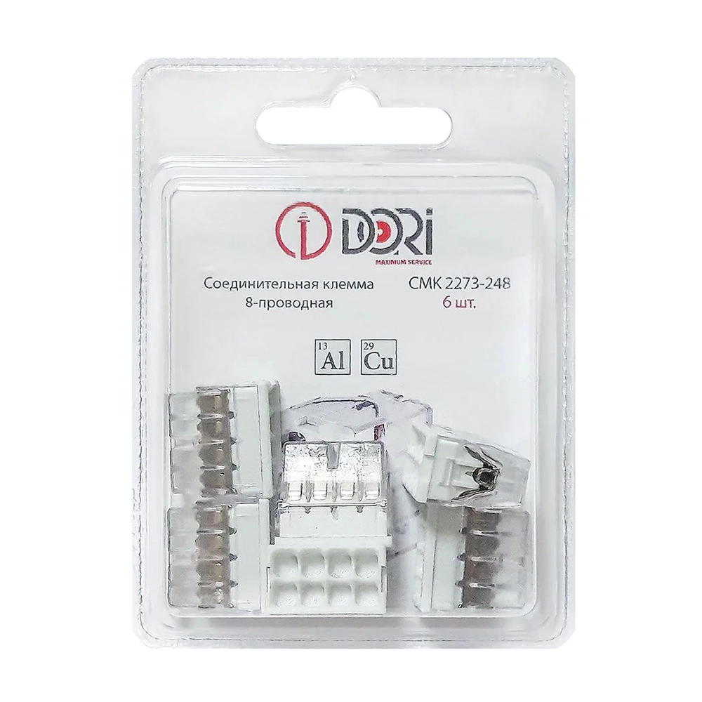 Клемма 8-ми проводная Dori 2273-248 с пастой 6 шт