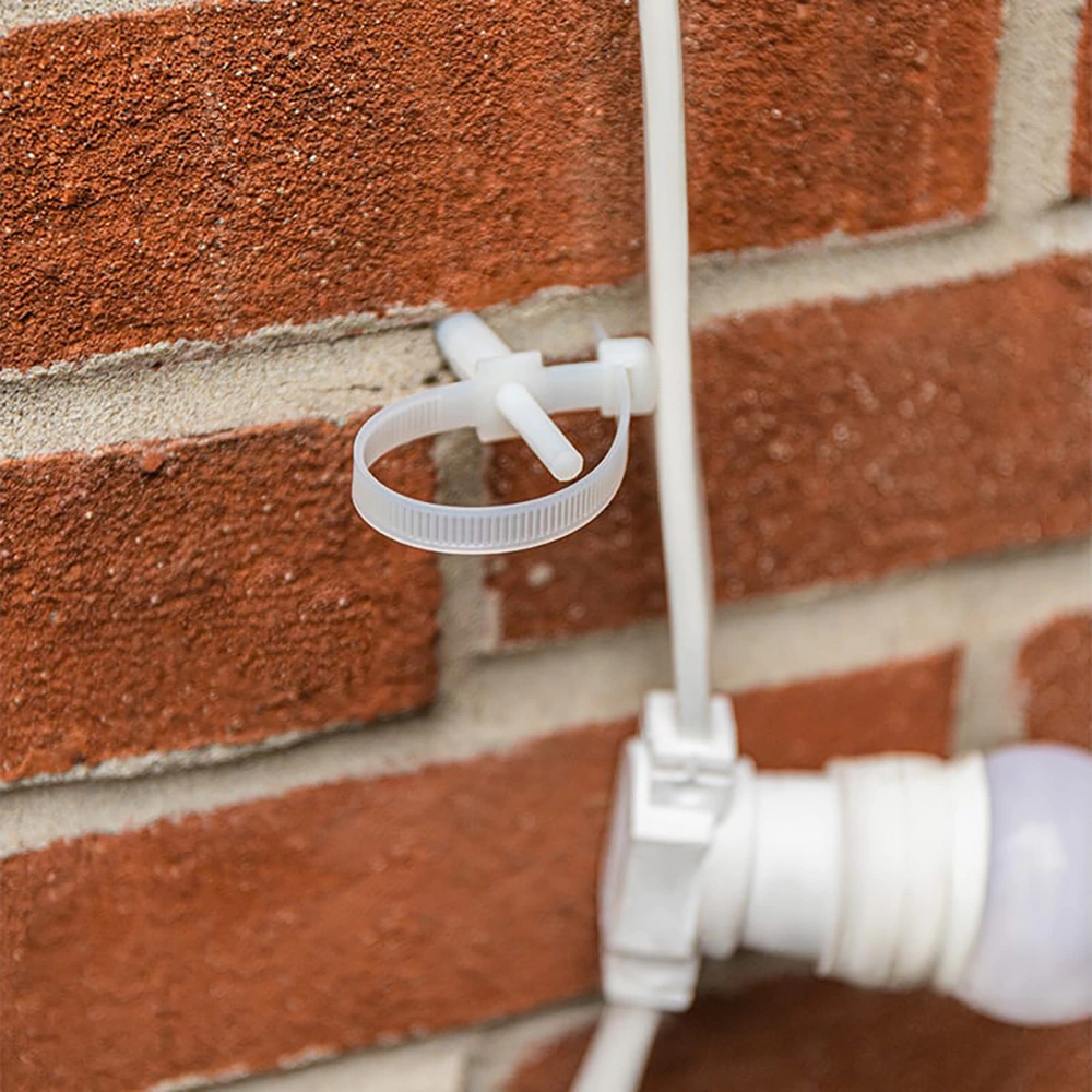 Хомут REXANT нейлоновый с дюбелем 150x7,0 мм 8,0 мм белый 50 шт