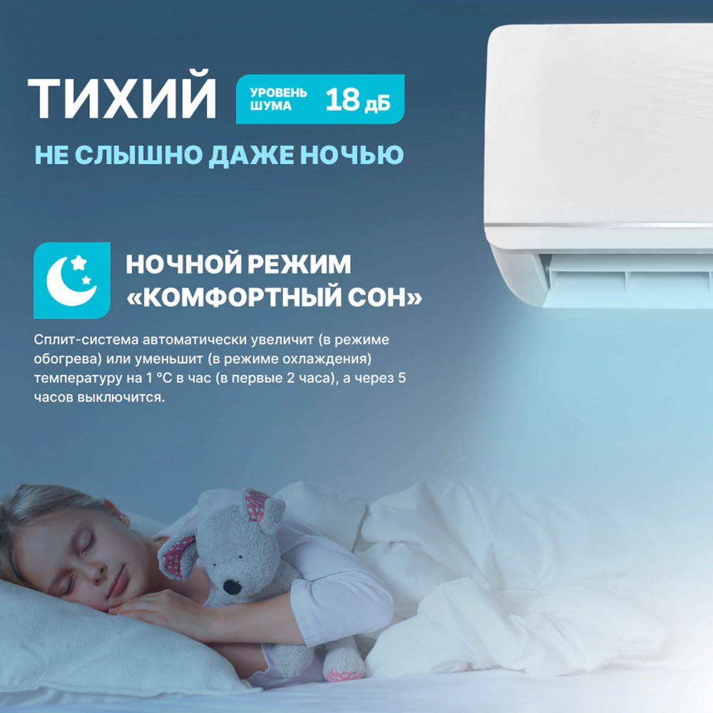 Кондиционер настенный инверторный CENTEK 9 kBTU (2,65 кВт)