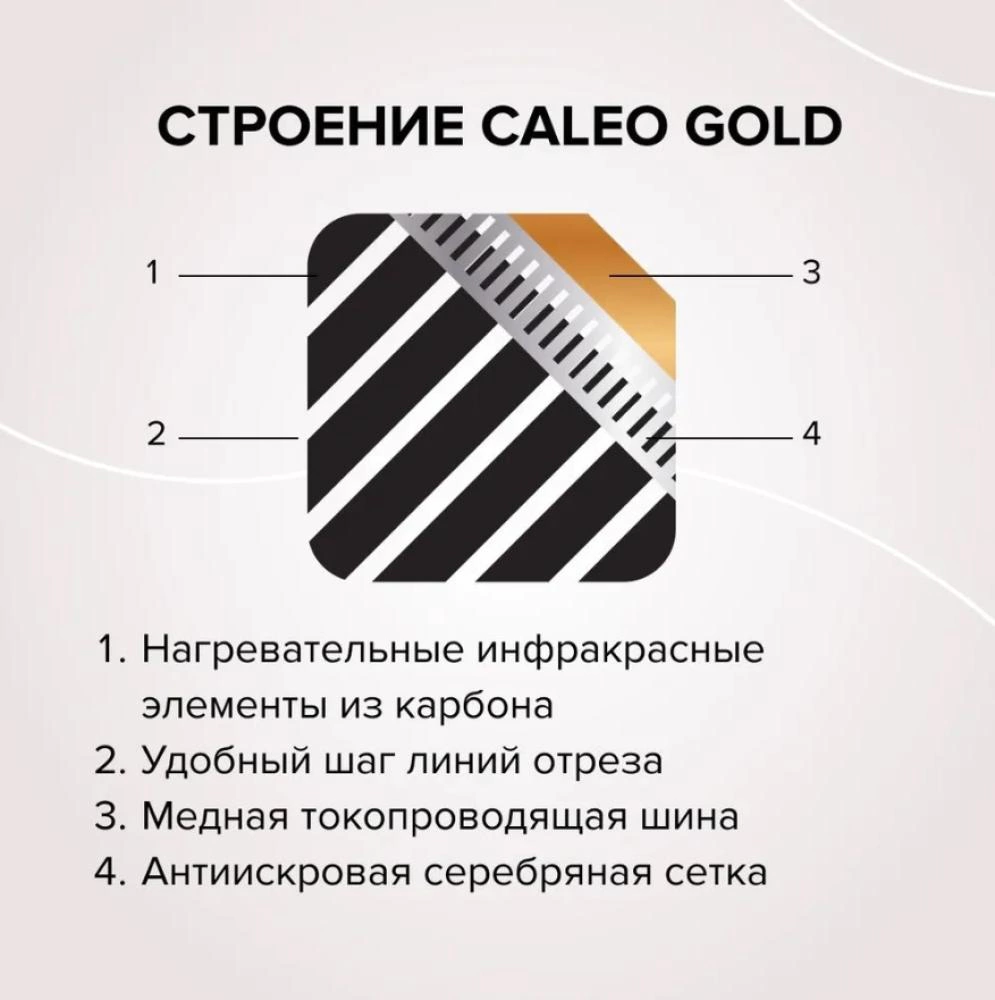 Мат нагревательный пленочный 1,5 м2 255 Вт CALEO Gold