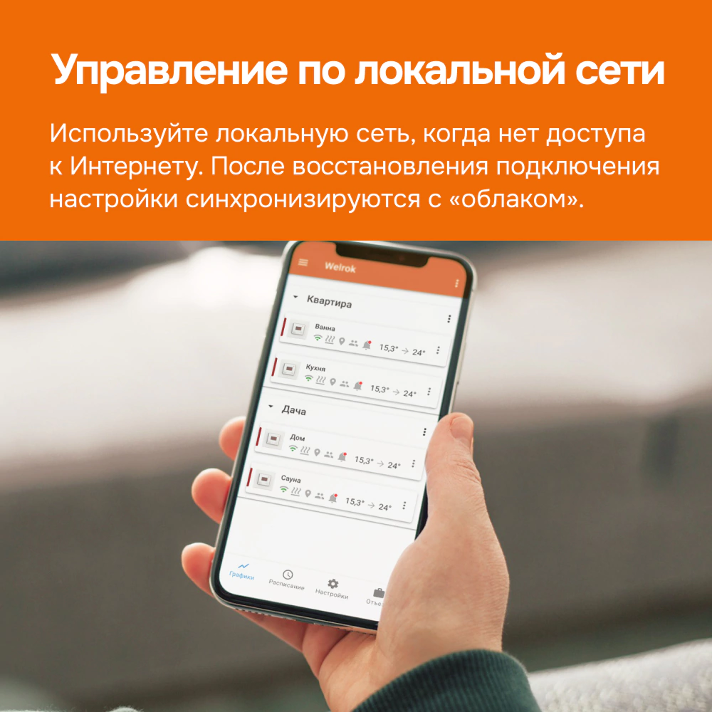 Терморегулятор электронный сенсорный умный OZ atl белый Welrok