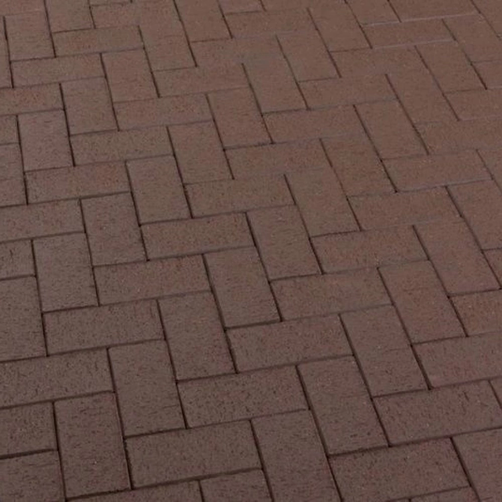 Плитка тротуарная Кирпич 20х10х4 см коричневая