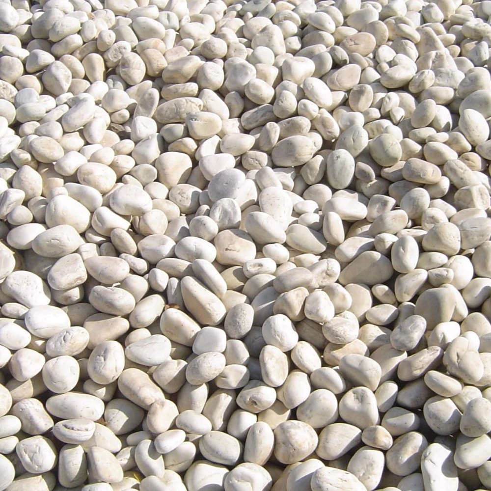 Камень декоративный Окатыш речной белый 100-200 мм 25 кг