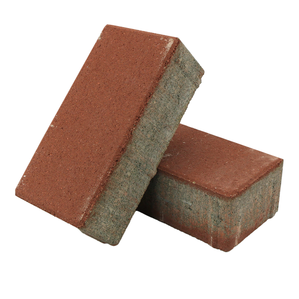 Плитка тротуарная Кирпич 20х10х6 см с фаской красная