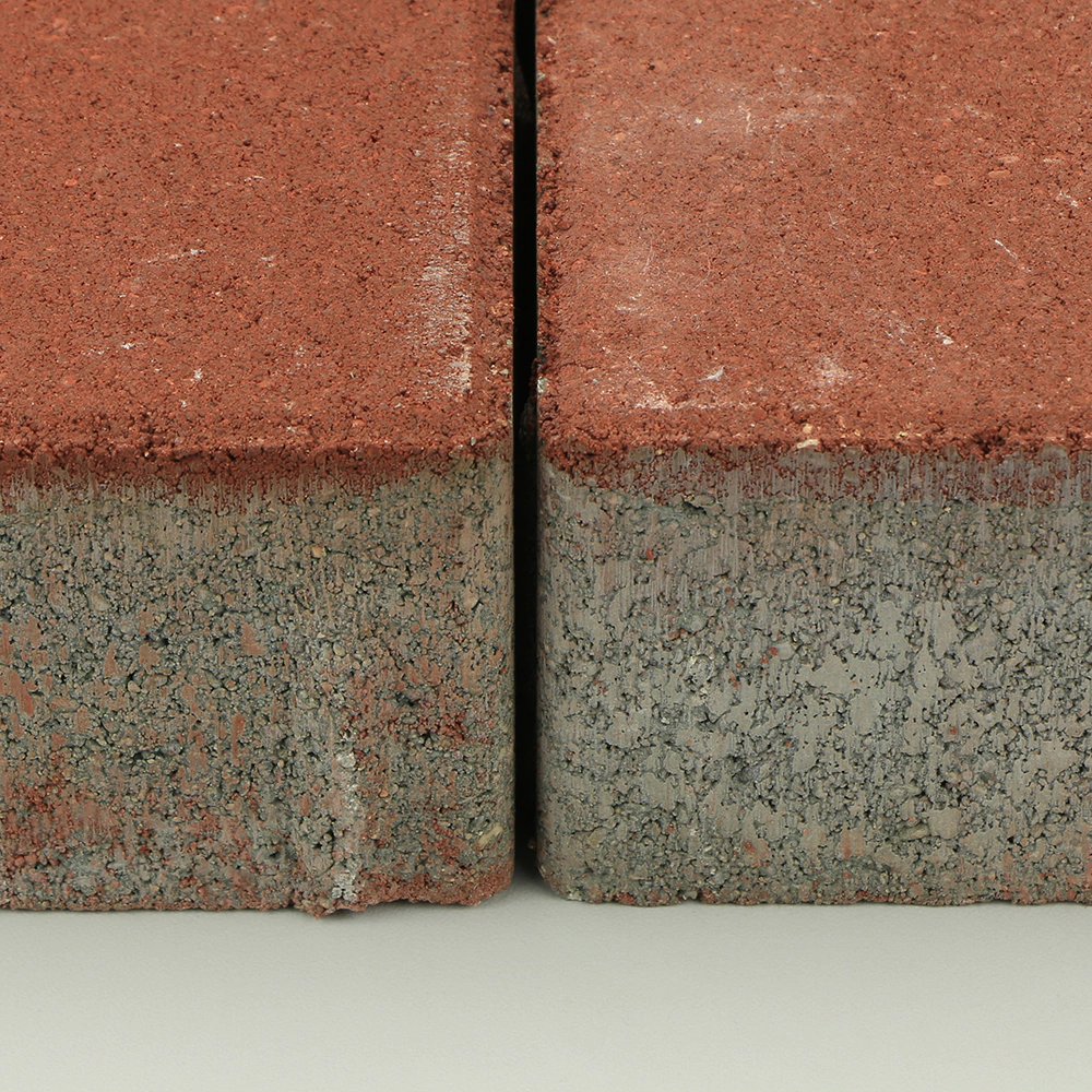 Плитка тротуарная Кирпич 20х10х6 см с фаской красная