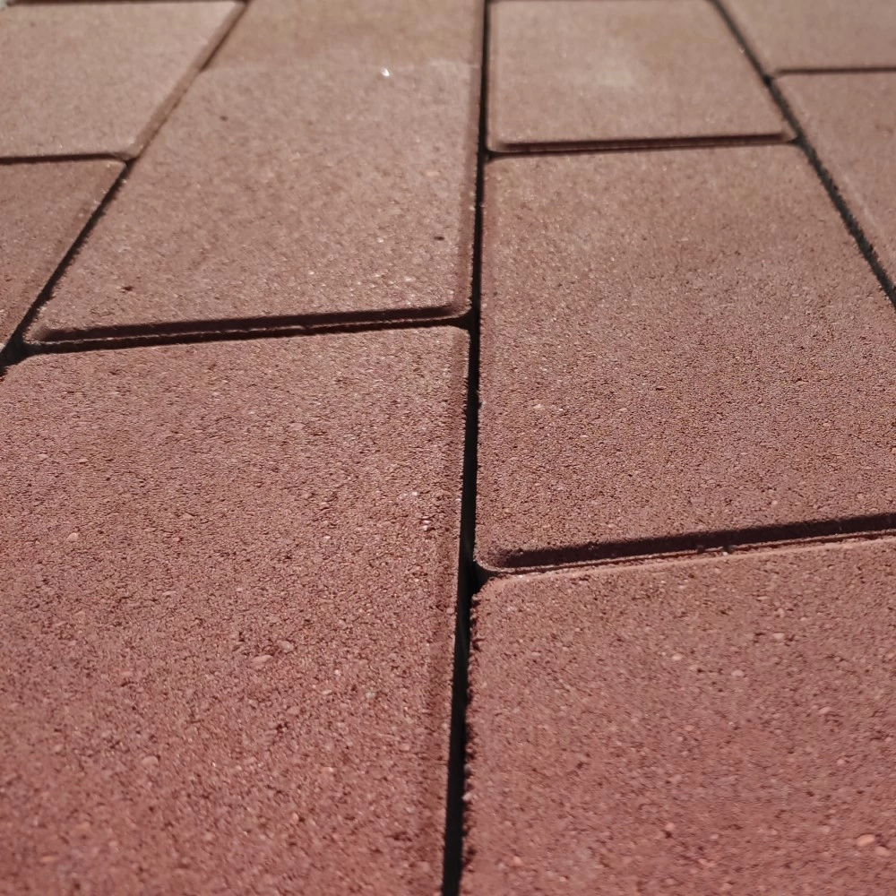 Плитка тротуарная Кирпич 20х10х6 см с фаской красная