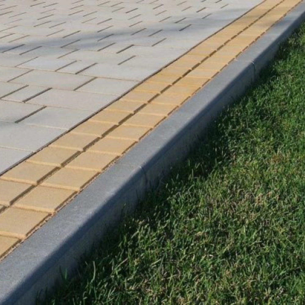 Бордюр садовый Steinrus 100х20х8 см серый