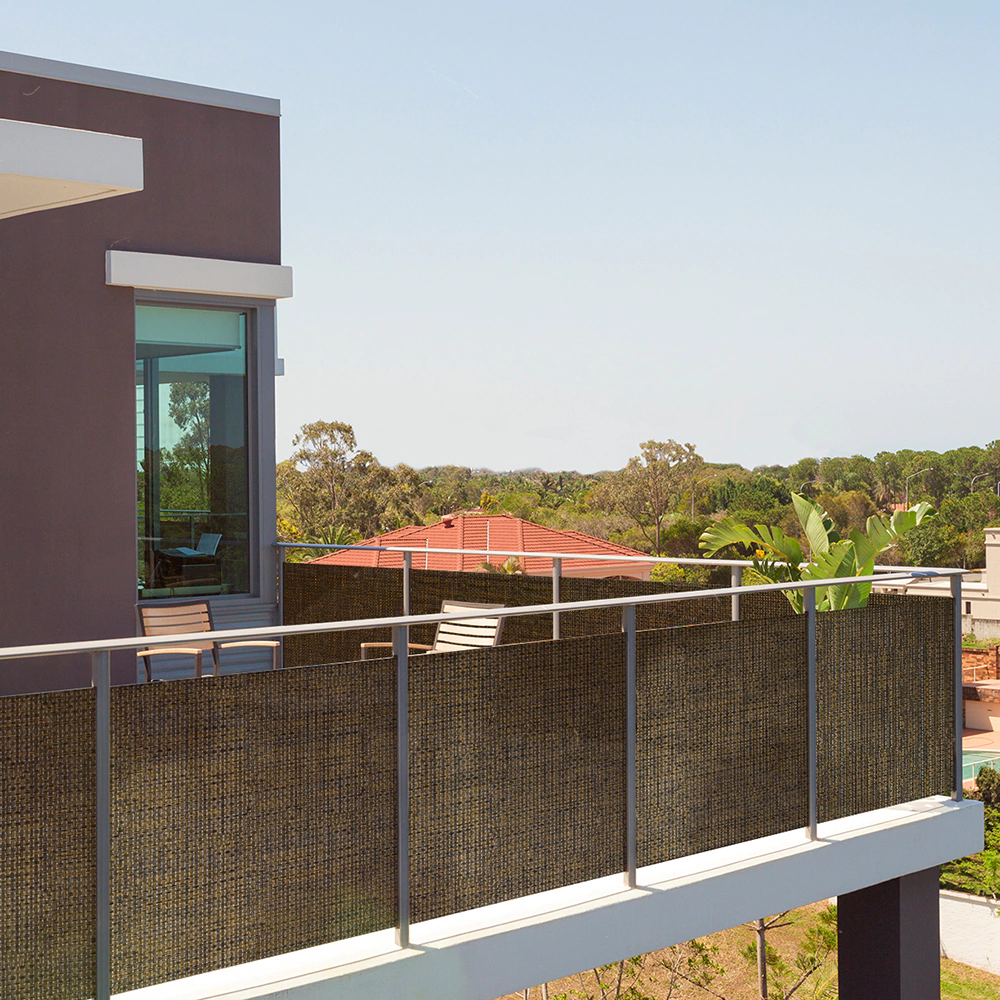 Полотно ветрозащитное для балкона из технораттанга ширина 1,2 м цвет медный