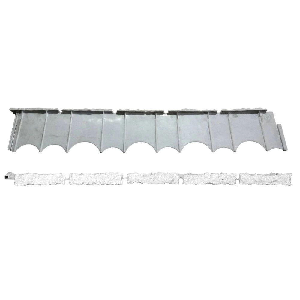 Бордюр 75х12,7 см серый мрамор Камешки