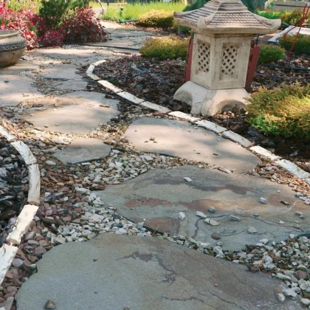 Бордюр 75х12,7 см серый мрамор Камешки