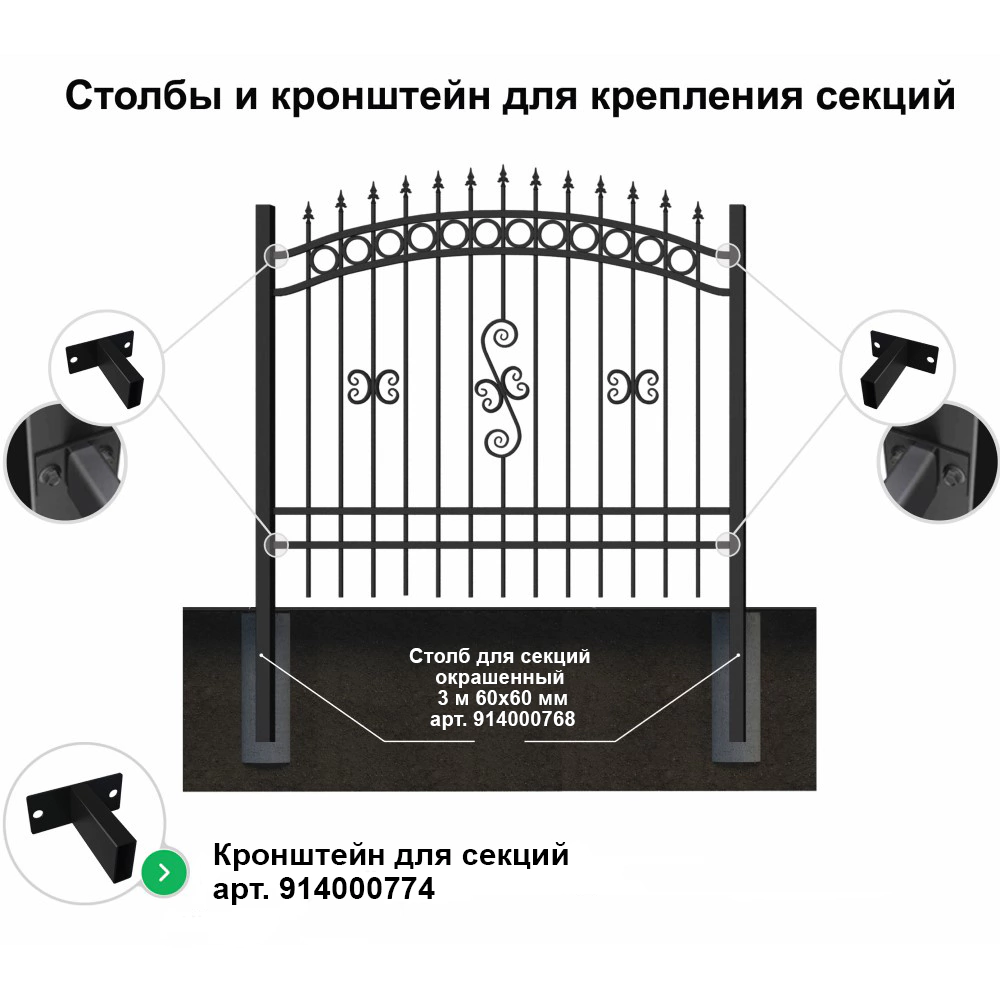 Секция ограждения 1,9х2 м Амея Альянс