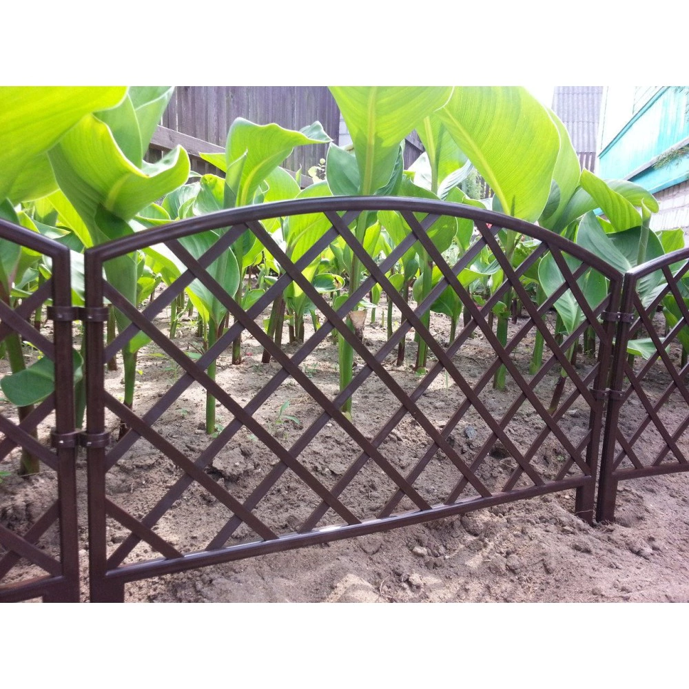 Забор декоративный 43х33 см 7 шт шоколад ROMANIKA