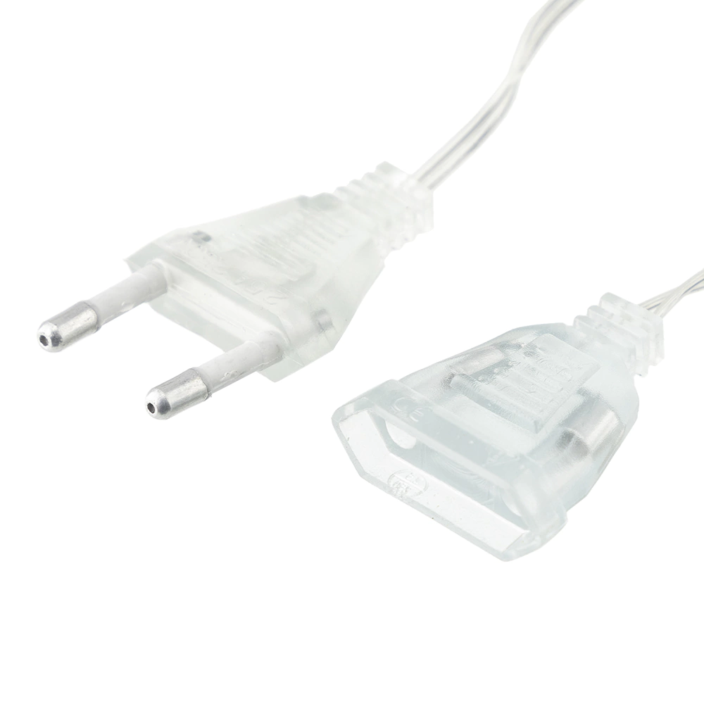 Гирлянда Занавес 325LED 3х2,5 м холодный белый свет, прозрачный провод IP20 ПВХ, 8 функций