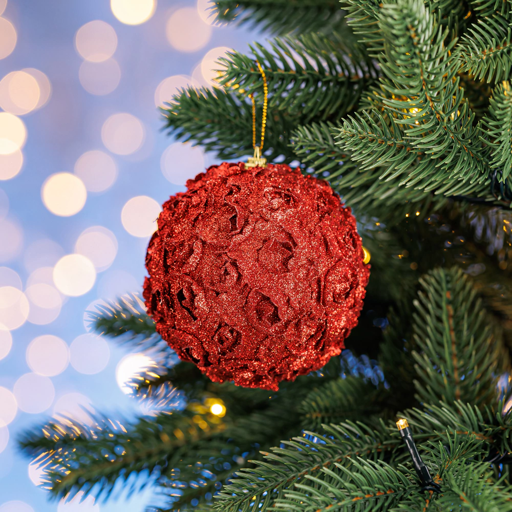 Шар елочный d10 см пена красный Santi LS10-4007R