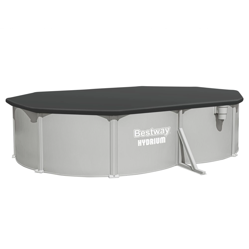 Каркасный стальной бассейн Bestway Hydrium 500х366х122 см, 16296 л, песочный фильтр, лестница, тент, подложка, дозатор