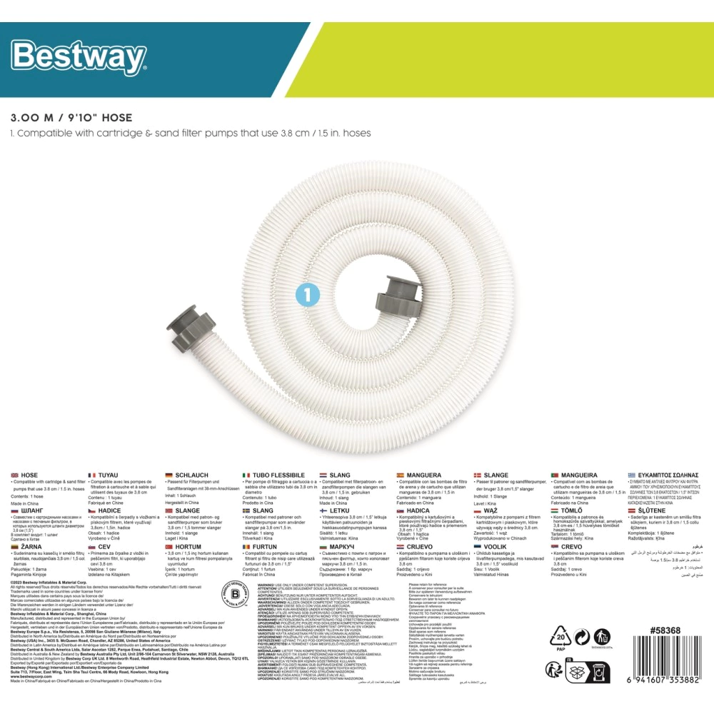 Шланг 3 м d38 мм Bestway
