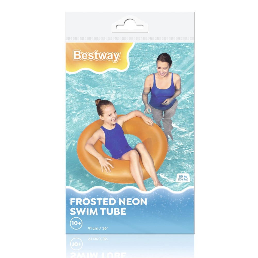Круг надувной d91 см Неоновый Bestway