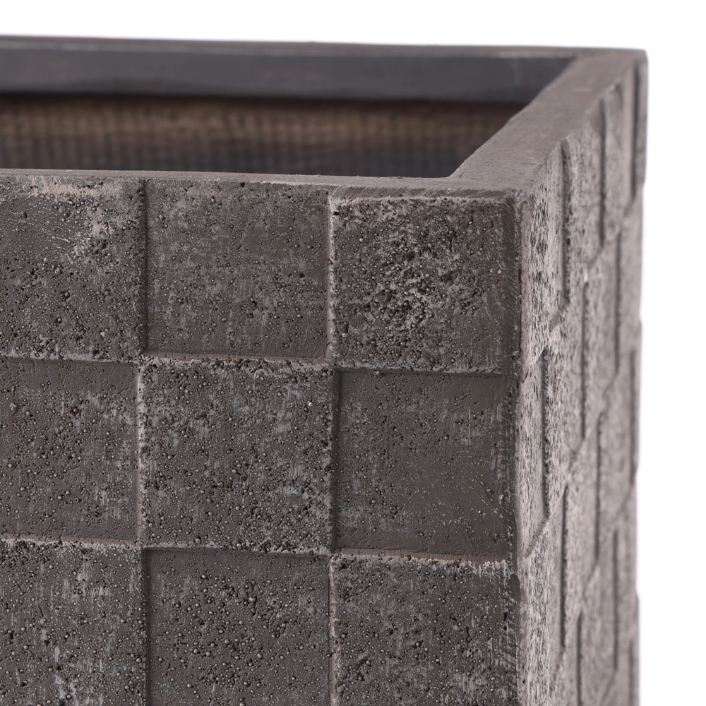 Уличный горшок GardenArts Квадрат клетка серый 30х30х30,5 см 27 л