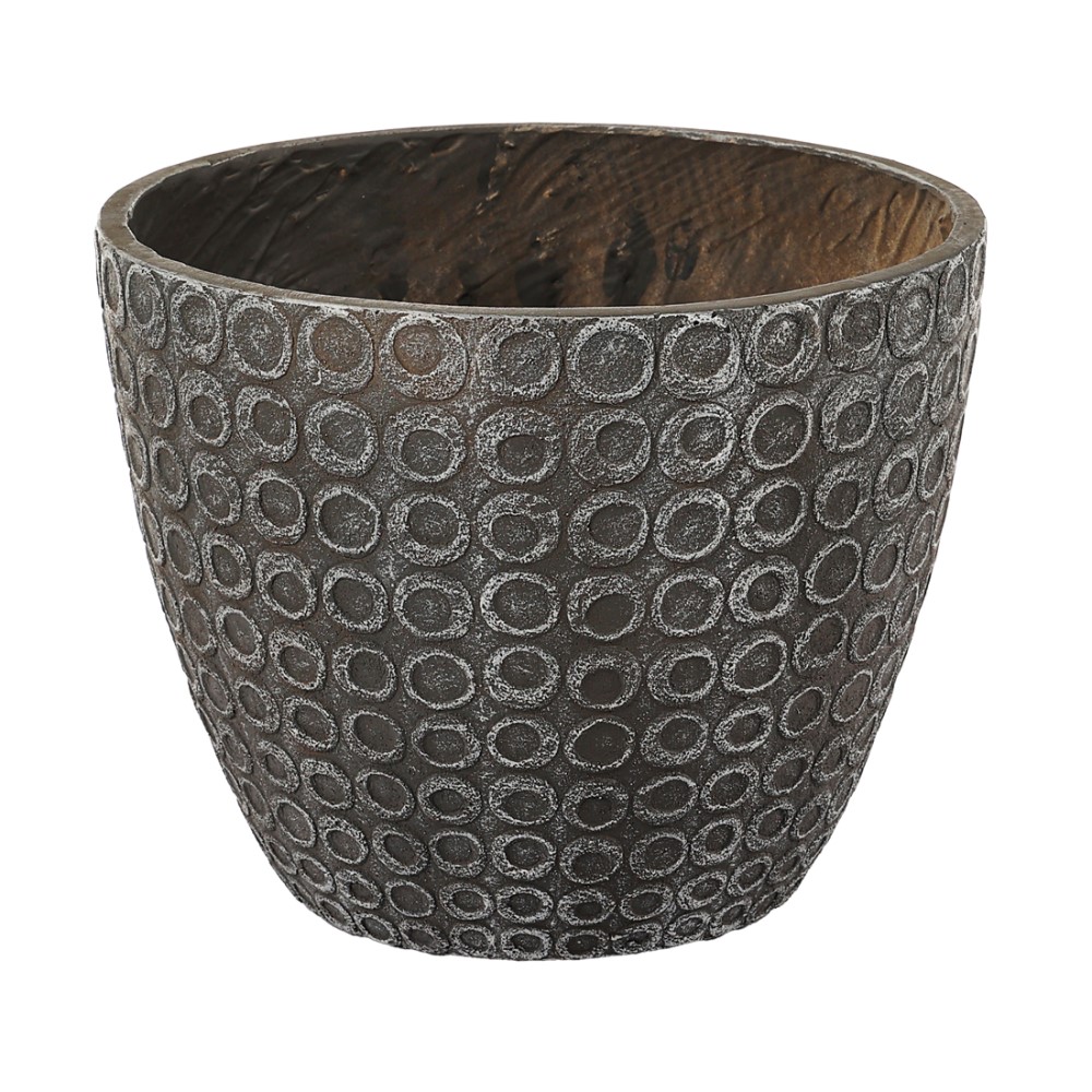 GardenArts Уличный горшок GardenArts Круги серый d31 см h25 см 13 л