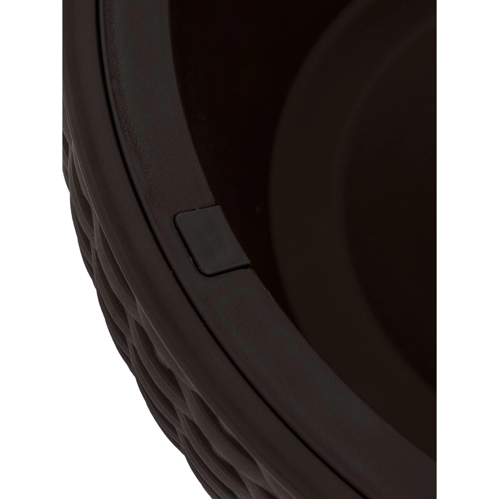 Горшок пластиковый подвесной RATTAN OLA DOM коричневый d34 см h21 см 12 л со вставкой 5 л