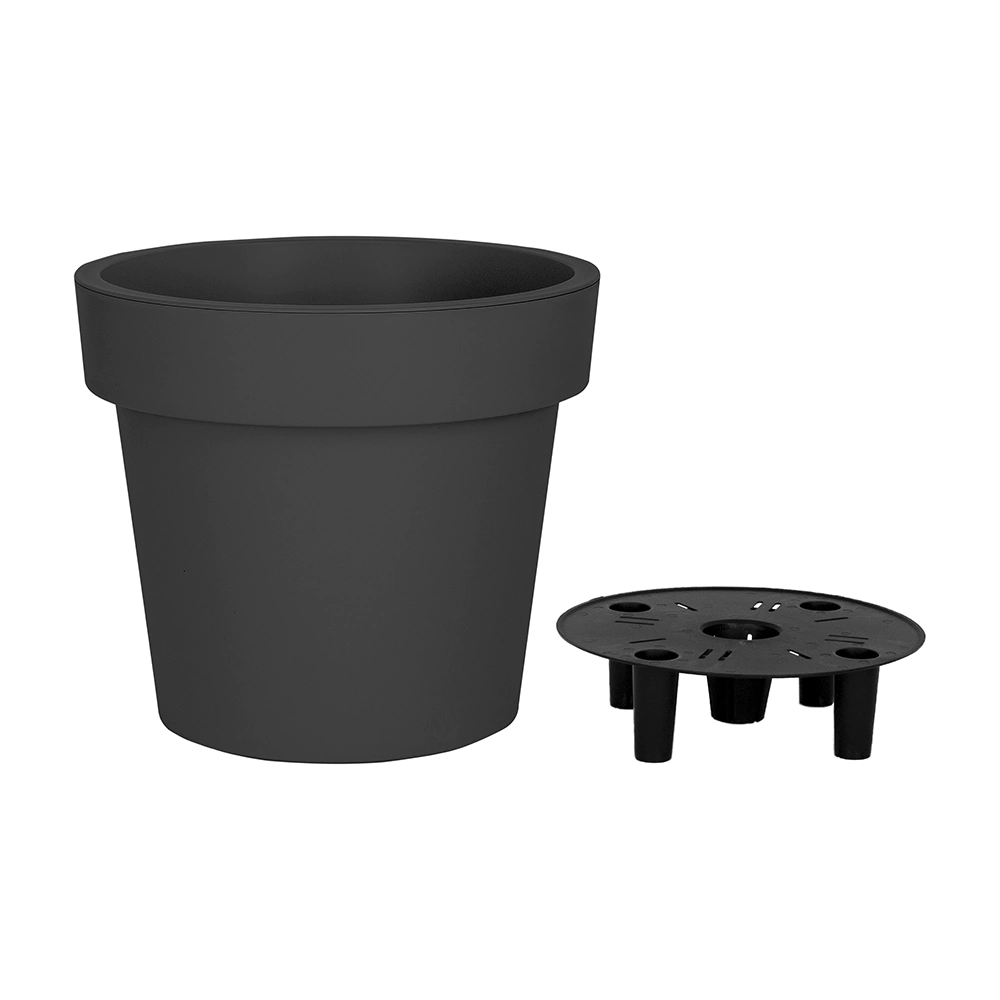 Кашпо пластиковое LOFT OLA DOM серое d48 см h42 см 50 л